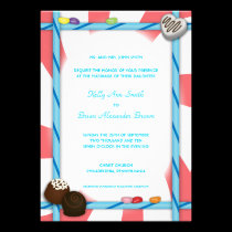 Candy Large Rectangular Invitation invitations