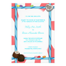 Candy Large Rectangular Invitation
