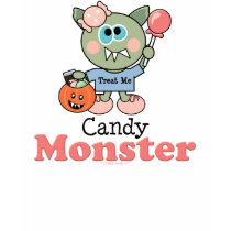 Candy Monster Halloween Girls Ringer Tee t-shirts