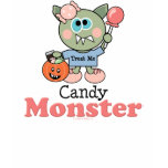 Candy Monster Halloween Girls Ringer Tee T-shirts