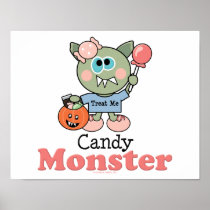 Candy Monster Halloween Poster