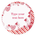 Candy n vines Gift tag or envelope seal stickers