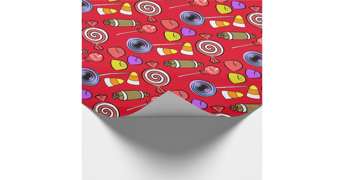 Candy Patterned Wrapping Paper | Zazzle