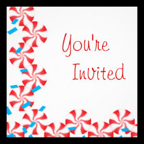 Candy Peppermint Invitation invitations