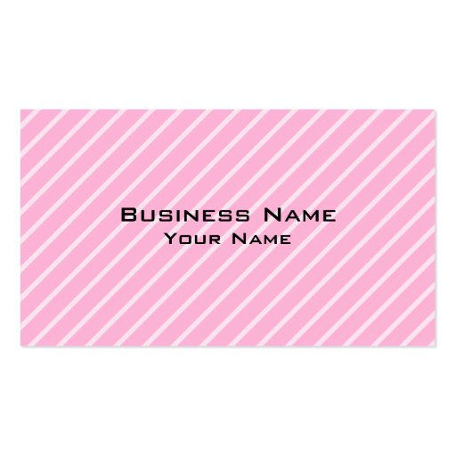 Candy Pink Diagonal Striped Pattern. Business Cards (front side)