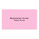 Candy Pink Diagonal Striped Pattern. Business Cards