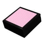 Candy Pink Diagonal Striped Pattern. Jewelry Box