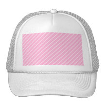 Candy Pink Diagonal Striped Pattern. Hat