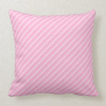 Candy Pink Diagonal Striped Pattern. Pillows
