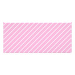 Candy Pink Diagonal Striped Pattern. Personalized Rack Card