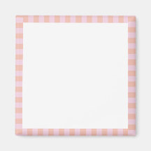 Candy Pink Stripe Border Template Magnet