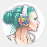 Candy Rocker Sticker Headphone Girl Sticker