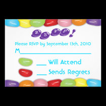 Candy RSVP Card invitations