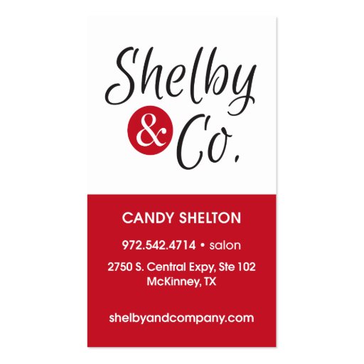 Candy Shelton Business Card (front side)