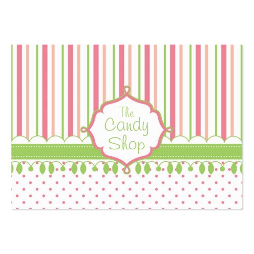 Candy Shop Custom Chubby Business Card Templates (front side)