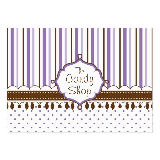 Candy Shop Lavender Custom Business Card Template (front side)