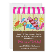 Candy Shoppe Birthday Invitation