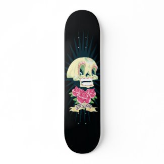 candy skull skater skateboard
