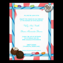 Candy Small Rectangular Invitation invitations