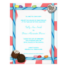 Candy Small Rectangular Invitation