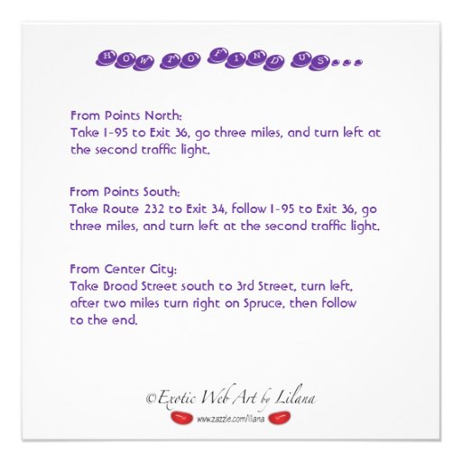 Candy Square Invitation