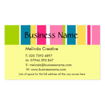 Candy Stripe Business Card business cards