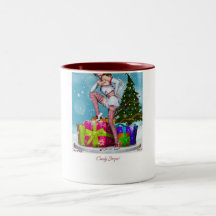Candy striper coffee mugs