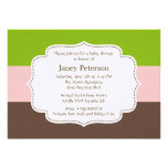 Candy Stripes Baby Shower Invitation invitations