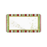 Candy Stripes Christmas Blank Address Labels