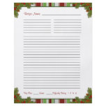 Candy Stripes Christmas Recipe Binder Inserts Personalized Flyer