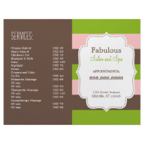 Candy Stripes Folded Brochure Personalized Flyer
