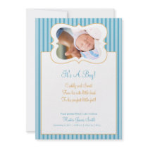 Candy Stripes -It's A Boy! PhotoAnnouncement BO