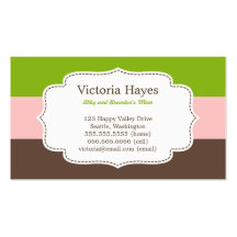 Candy Stripes Mommy Cards Business Card