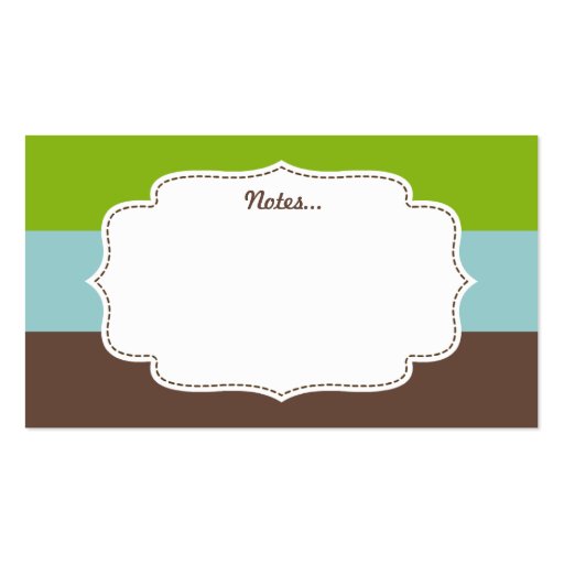 Candy Stripes Mommy Cards Business Card Template (back side)