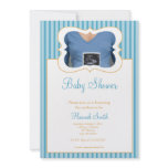 Candy Stripes - Photo Baby Shower BO invitations