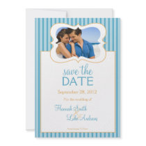 Candy Stripes - Photo Save The Date BO Invitations