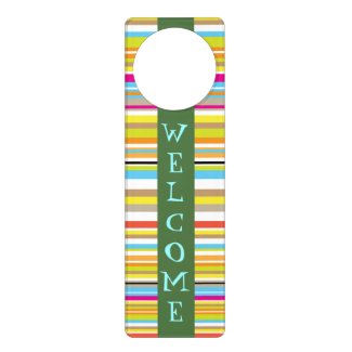Candy Stripes Welcome Design Door Hanger