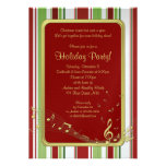 Candy stripes Xmas or Holiday Party Invitation