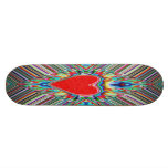 CANDY STRIPS LOVE HEART SKATEBOARD