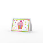 Candy  Surpise Cupcake Thank You Note Cards
