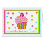 Candy  Surpise Cupcake Thank You Note Cards