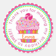 Candy Surprise Cupcake Stickers
