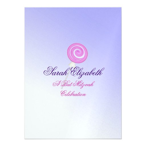 Candy Sweet Bat Mitzvah Personalized Announcements