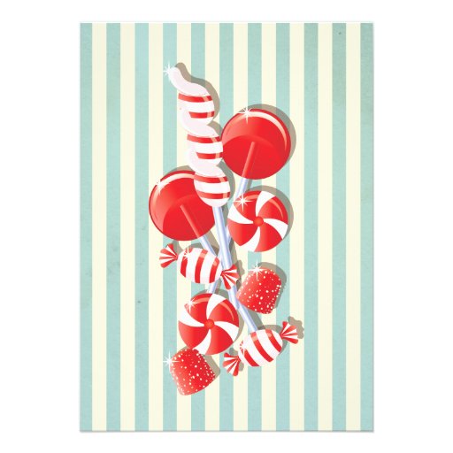 Candy Sweet Shoppe Birthday Party Invitation