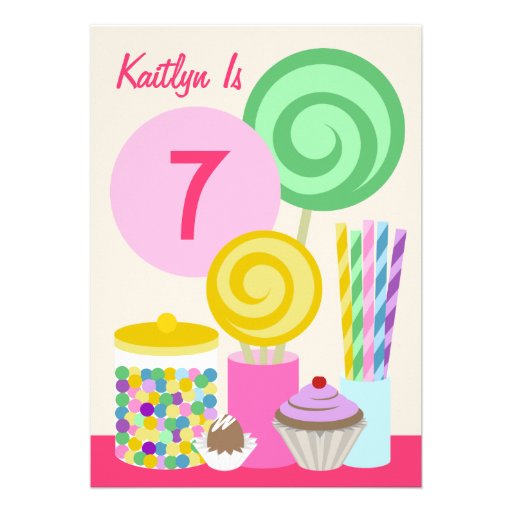 Candy & Sweets Birthday Party Invitation