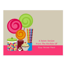 Candy & Sweets Recipe Postcard