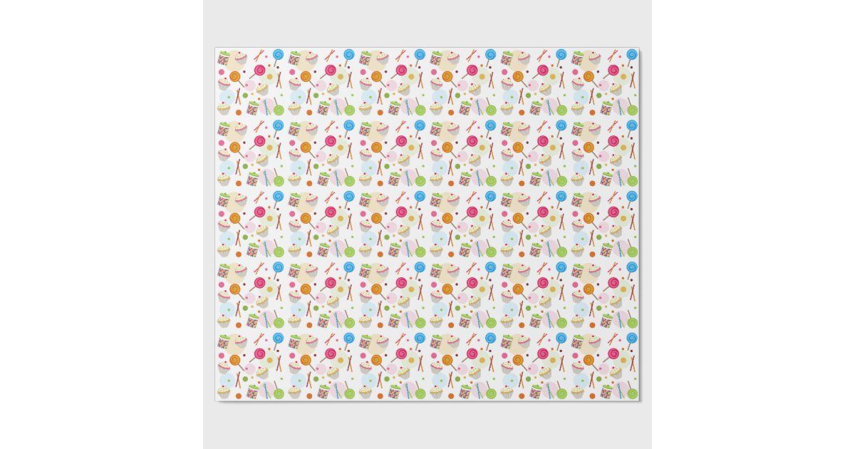 Candy & Sweets Theme Wrapping Paper Zazzle