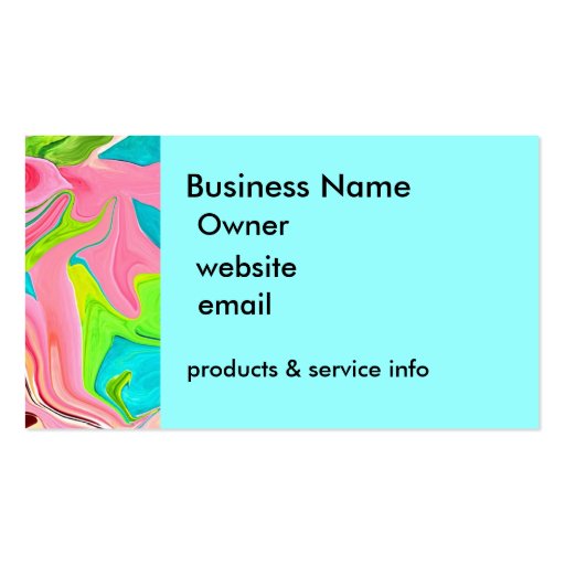 Candy Taffy Pull business card (front side)