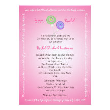 Candy Treasures Bat Mitzvah Personalized Announcement
