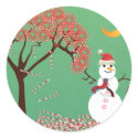 Candycane Tree with Snowman stickers
